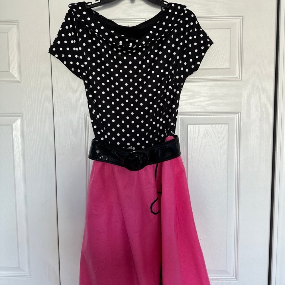 Girls 50s Poodle Skirt Costume